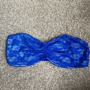 Bandeau blue lace. Barely worn. Size medium.